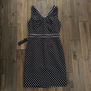 The Limited Black and White Polka Dot Sleeveless Shift Dress 2 NWT
